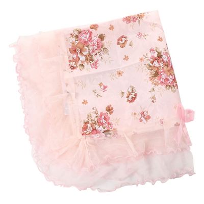 Vintage Lace Tablecloth with Floral Pattern, Square, 74 x 80 cm