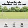 vidaXL Galvanized Steel Fence Posts 50 x 0.8 m, Garden and Patio, Modern Set view 3