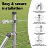 vidaXL Galvanized Steel Fence Posts 50 x 0.8 m, Garden and Patio, Modern Set view 4