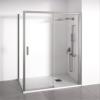 BELLOBATH Corner Shower Enclosure, Silver, 170–175 x 72–75 cm, Left Entry view 1