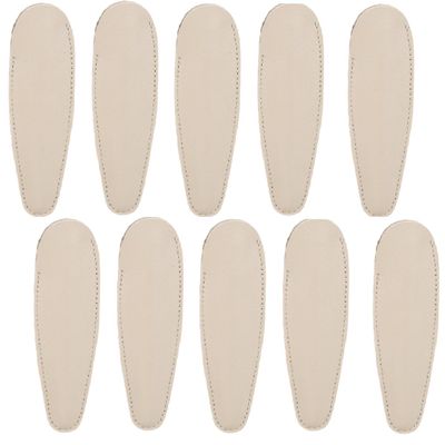 YISENJEE 10-Pack Cream White PU Leather Single Pen Cases with U-Shaped Opening