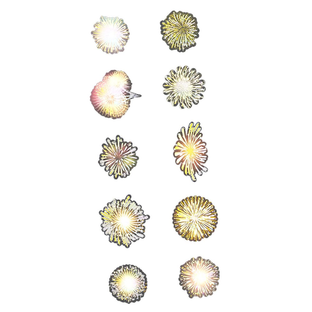 20 Sheets Scrapbook Stickers - Fireworks Series