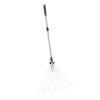 Adjustable Collapsible Aluminum Alloy Garden Leaf Rake, 15 Teeth, 81–160 cm view 2
