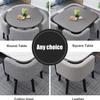 Round/Square Dining Table Set with 4 Chairs, Space-Saving view 2