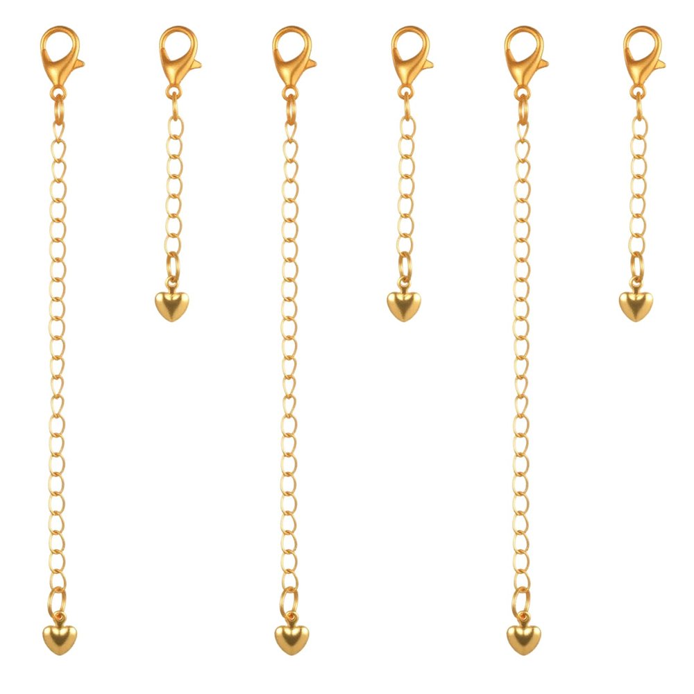 Ymapinc 6-Piece Gold Heart Chain Extension