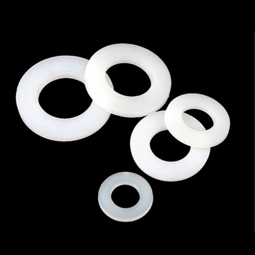 WEKONUMEX Clear Plastic Washers, 5 Silicone Rubber Flat Gaskets, 23 mm Thick, 3238 mm Inner Diameter (32 × 68 × 3 mm)
