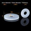 WEKONUMEX Clear Plastic Washers, 5 Silicone Rubber Flat Gaskets, 23 mm Thick, 3238 mm Inner Diameter (32 × 68 × 3 mm) view 2