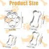 4-Piece Cookie Cutter Set with Bone and Paw Shapes view 2