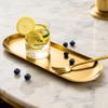 Oval Jewelry Tray - Gold Stainless Steel view 2