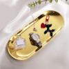 Oval Jewelry Tray - Gold Stainless Steel view 4