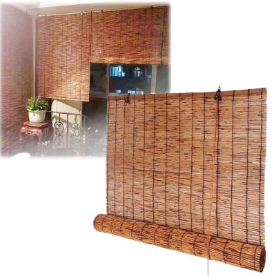 Natural Bamboo Roller Shade for Outdoor Use