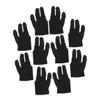 Black Billiard Gloves, 10-Pack, Spandex, Three-Finger Design view 1
