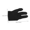 Black Billiard Gloves, 10-Pack, Spandex, Three-Finger Design view 2
