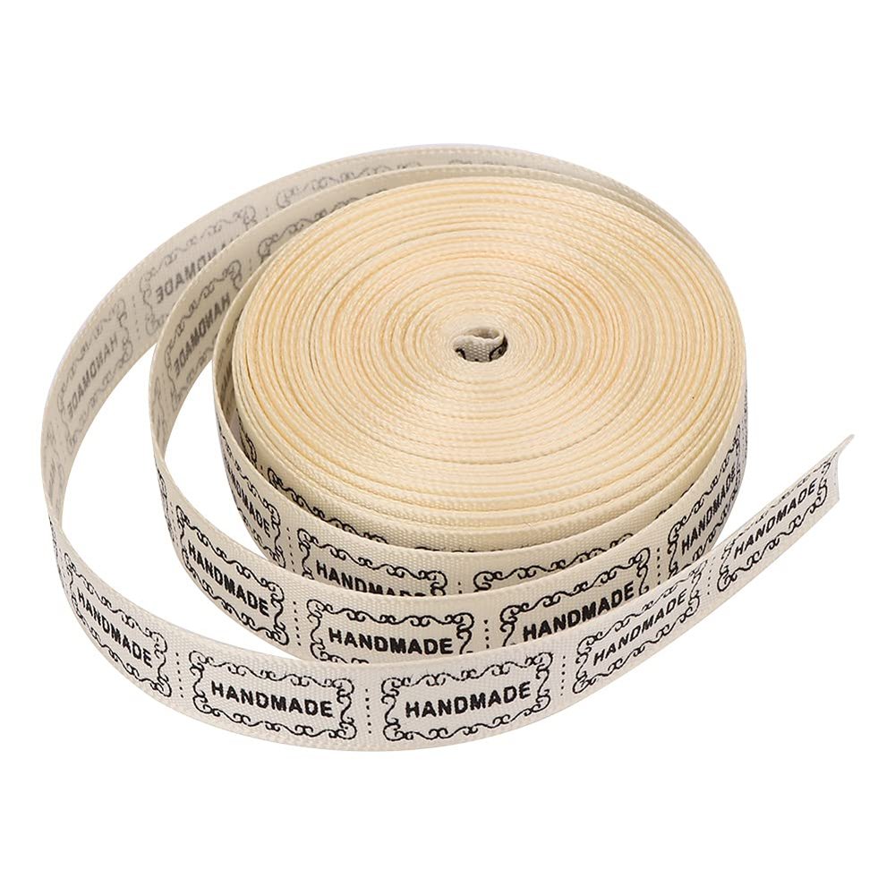 Cotton Ribbon, 10 M, Versatile Craft Ribbon with Satin Print