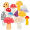 12 Small Resin Mushroom Figurines for Bonsai Bowls and Indoor Decor view 1