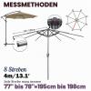 4 m Patio Umbrella Replacement Canopy for 8 Ribs, UV-Protective, Waterproof view 2