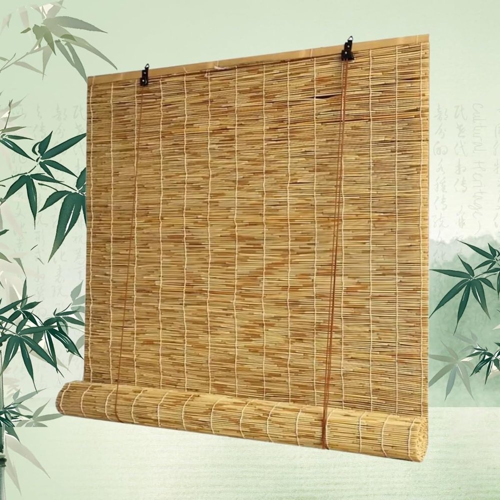 Generic Bamboo Roller Blind 101.8 cm x 103.0 cm Weatherproof