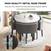 Dining Table and Chair Set, 1 Table and 4 Chairs, 5-Piece Set, 90 x 75 cm view 2