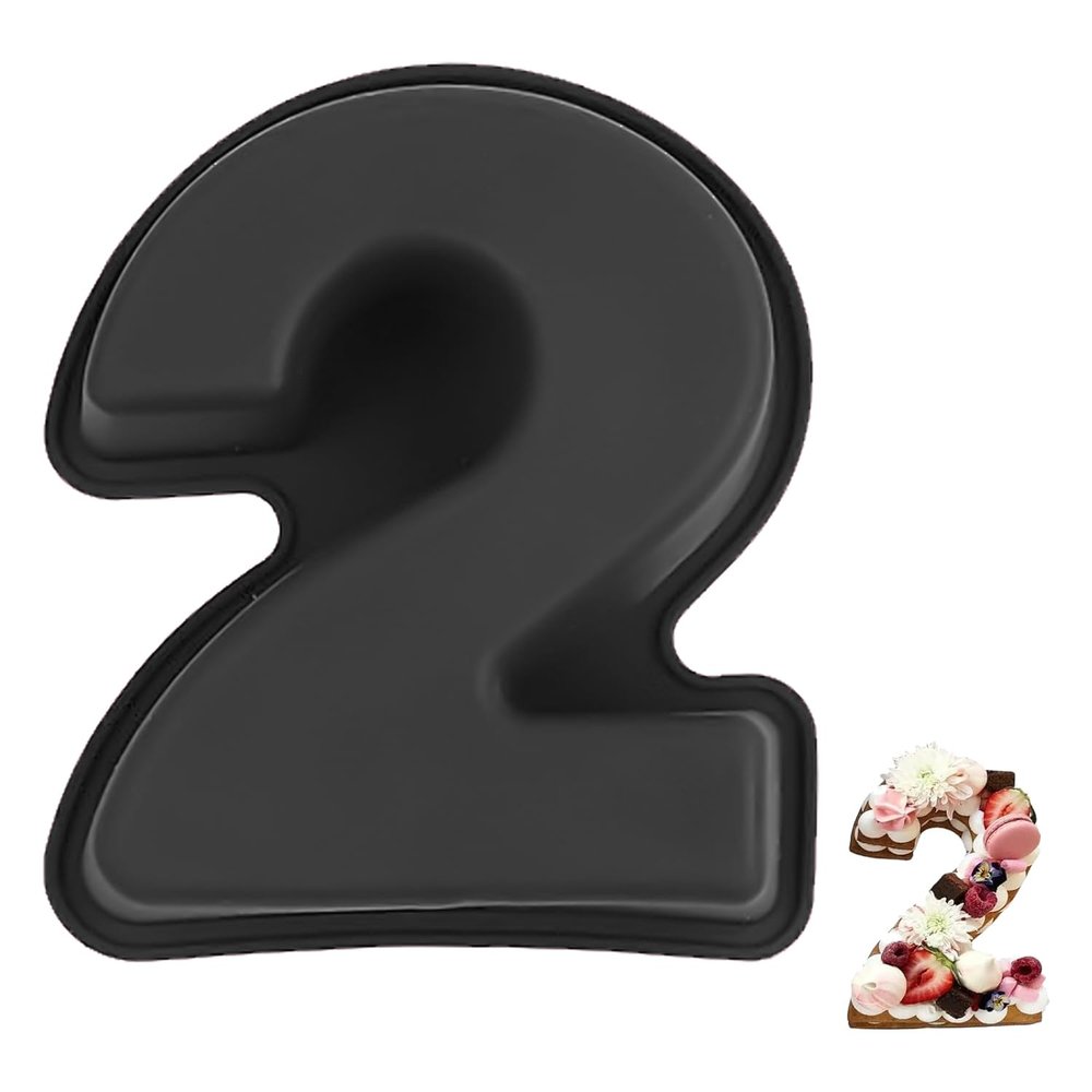 YXHZVON Silicone Number Cake Pan - Number 2