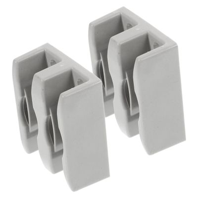 NUOBESTY 2-Piece PP Bottom Guides for Shower Sliding Doors, for 6–8 mm Glass