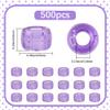 SOFPLATE 500 Pcs Glitter Purple Pony Beads view 2