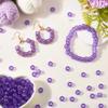 SOFPLATE 500 Pcs Glitter Purple Pony Beads view 3