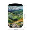 Jubonexis Beer Can Cooler Sleeve, Stained Glass Rolling Hills and Daisy Fields view 3