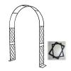 WXGZSKLV Sturdy Garden Rose Arch, Metal Climbing Trellis, Weather-Resistant, Black, W 280 x H 240 cm view 1