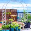 WXGZSKLV Sturdy Garden Rose Arch, Metal Climbing Trellis, Weather-Resistant, Black, W 280 x H 240 cm view 3