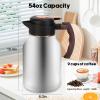 1.6 L Stainless Steel Insulated Thermal Coffee Carafe, Silver view 4