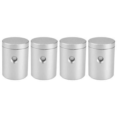 DUANSIYU Glass Clamps, 4-Piece Aluminum Alloy Mirror Holders with Screws, Wall-Mount Glass Clips and Shelf Supports, Stainless Steel