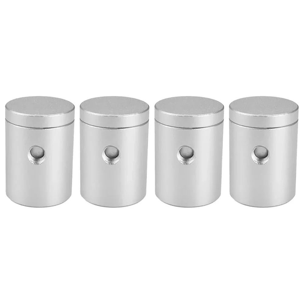 DUANSIYU Glass Clamps, 4-Piece Aluminum Alloy Mirror Holders with Screws, Wall-Mount Glass Clips and Shelf Supports, Stainless Steel