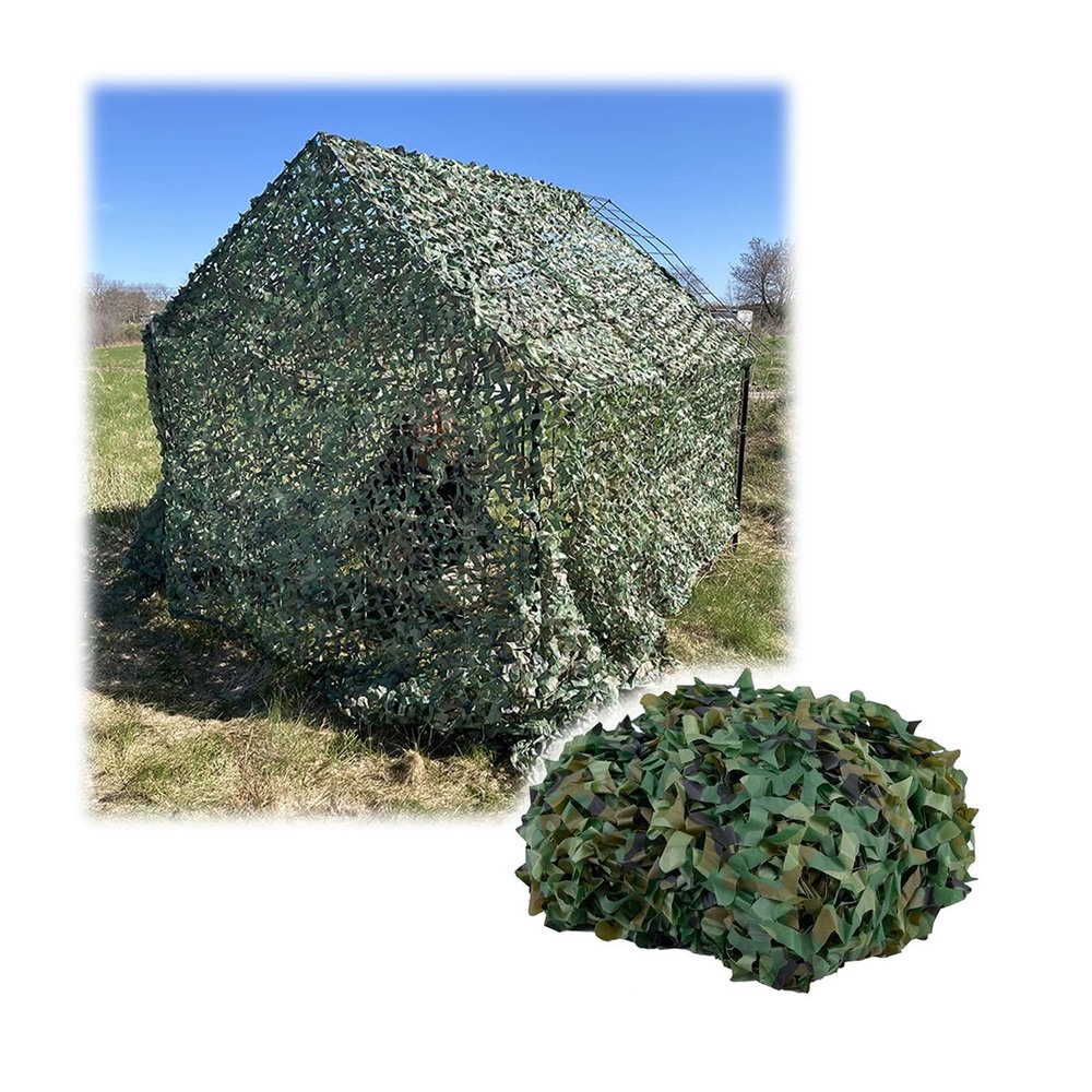 Military Camouflage Net for Hunting and Shade, Green, 10 x 14 m