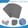 12 Dark Gray Iron-On Repair Patches view 3