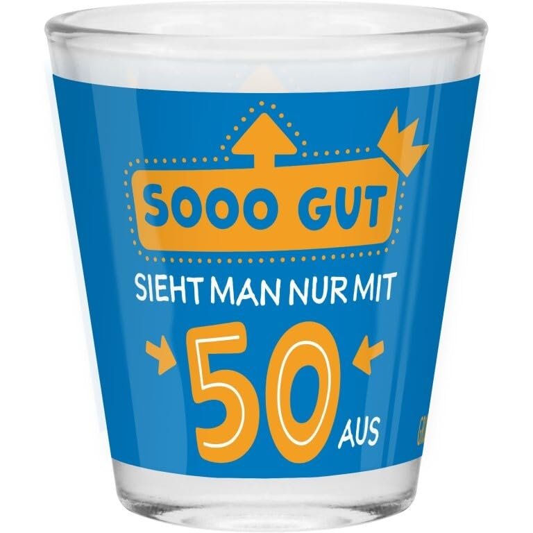 Robust Sheepworld Shot Glass with Funny Saying