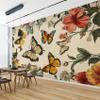 PaxGloz Vintage Butterfly Floral & Insect Nonwoven Photo Wallpaper, 350 x 256 cm (W x H) view 3