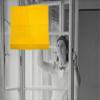 1 x MAAJ Window Cloth 40x35 cm Yellow Perforated view 1