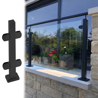 Heavy-Duty Floor-Mounted Glass Railing Post System