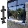 Heavy-Duty Floor-Mounted Glass Railing Post System view 1