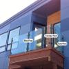 Heavy-Duty Floor-Mounted Glass Railing Post System view 2
