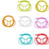 Reusable Straws with Glasses, Flexible Multicolored Straws, 7 Pieces view 1