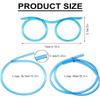 Reusable Straws with Glasses, Flexible Multicolored Straws, 7 Pieces view 2