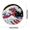 XZTRFB 1/2-Pack 145 cm Rainbow Wave Microfiber Round Beach Towels for Adults, Quick-Drying Sand-Free Travel Towel for Beach, Camping, Swimming, and Gym view 2