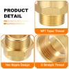 QUARKZMAN Brass Pipe Fitting, 1" G Female to 1" NPT Male Hex Nipple Adapter, Gold view 3