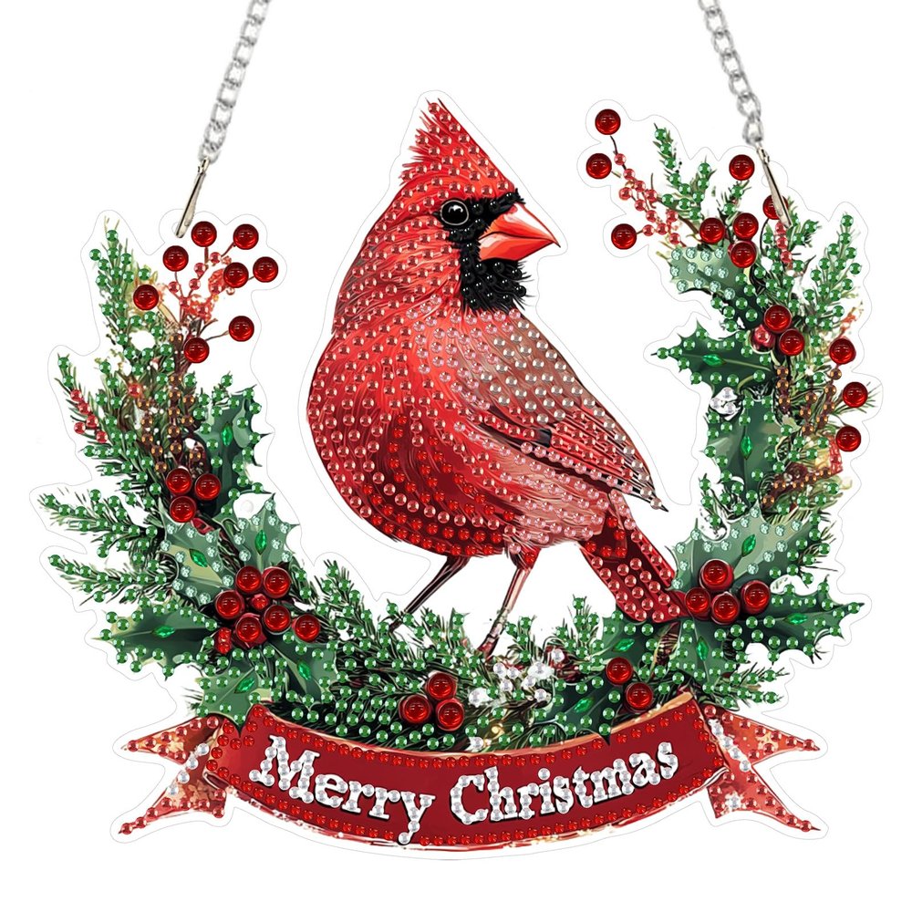 DOMROM Christmas Diamond Art Hanging Ornament