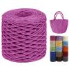 LEREATI Raffia Yarn for Crochet Bags, 2 mm x 200 m, Rose Red view 1