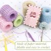 LEREATI Raffia Yarn for Crochet Bags, 2 mm x 200 m, Rose Red view 4