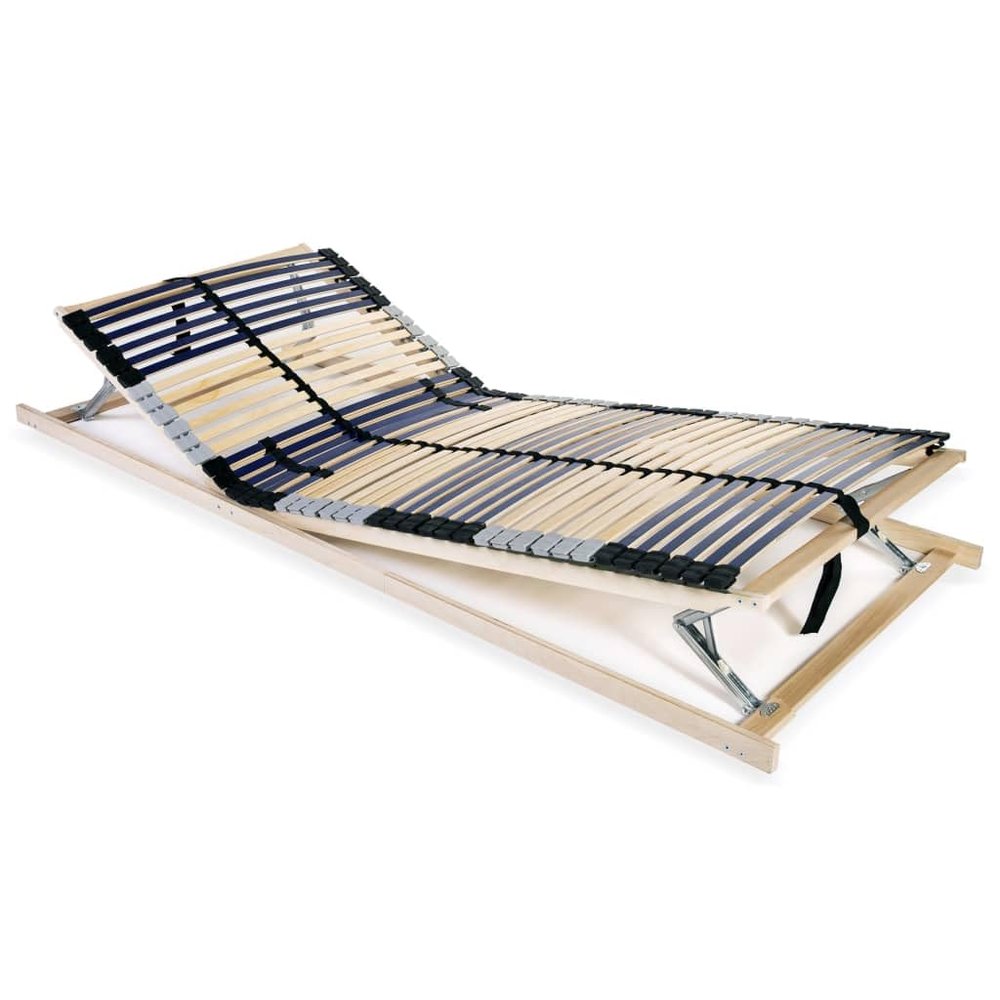 Hommdiy 70 x 200 cm Adjustable Slatted Bed Base, 42 Slats, 7 Zones
