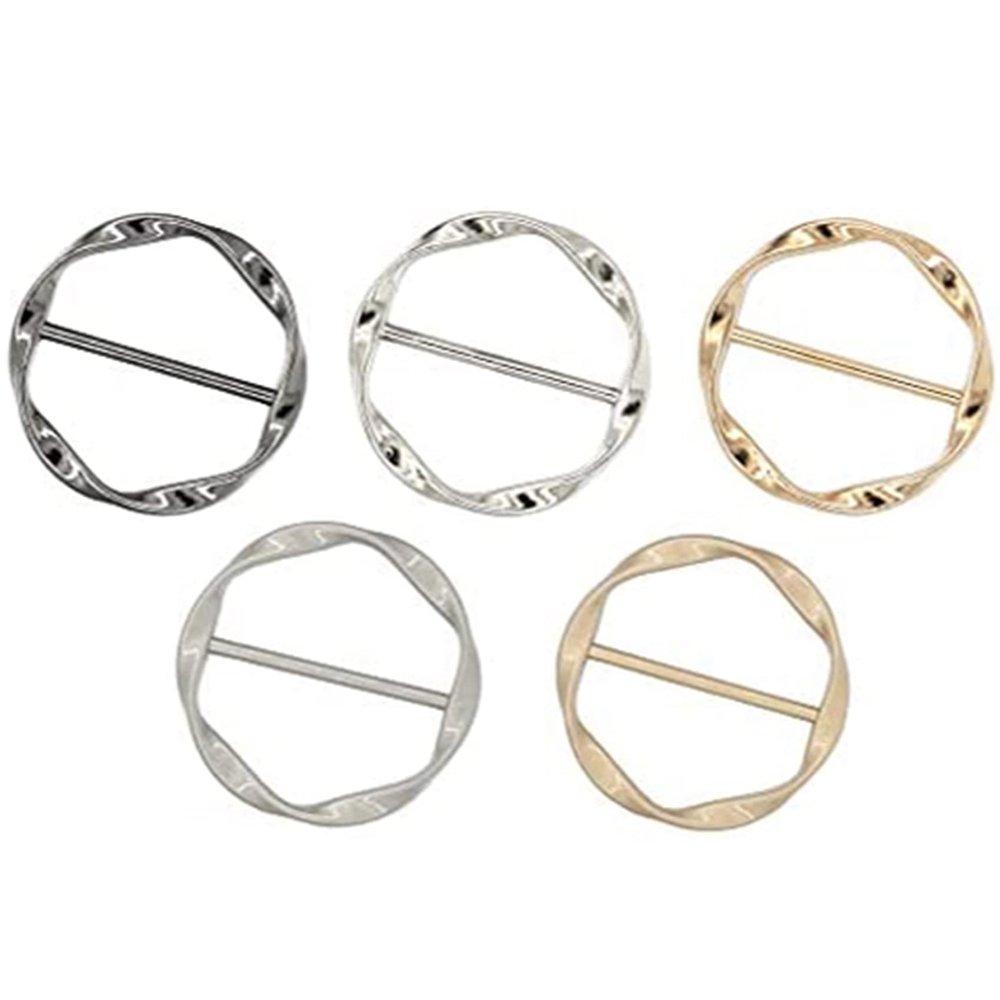 5-Piece Scarf Ring Clip Set