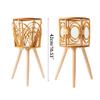 ZEPFJHE Rattan Indoor Plant Stand with Wooden Legs view 3